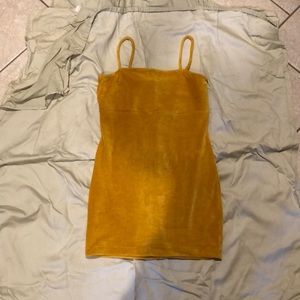 Mustard corduroy dress